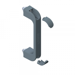 HANDGRIFF 135 F GRAU GLEITMUTTER MIT FEDERBLECH