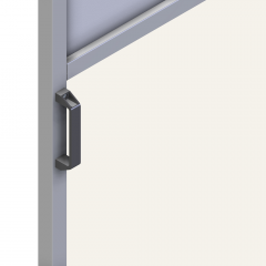 HANDLE 180 GREY F WITH SQUARE-NUT AND POSITION-FIX