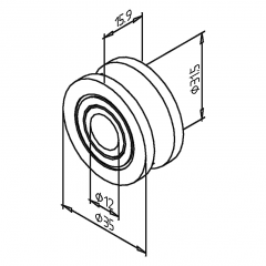 LEŽAJ KROGLIČNI LR12 H