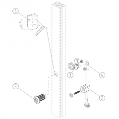 ROTATION DIRECTION ROD LOCK 45, 4-KT, 1 ROD