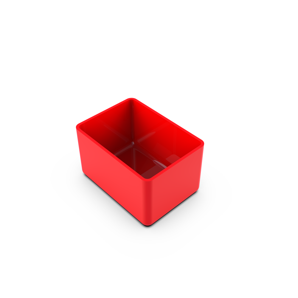 RDEČA ORGANIZACIJSKA ŠKATLA 75X54X45 MM