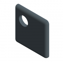 POKROV VPENJALNEGA PROFILA 32X32 SIV Z IZVRTINO D9