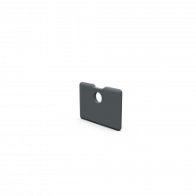 POKROV VPENJALNEGA PROFILA 45X32 SIV Z IZVRTINO D9