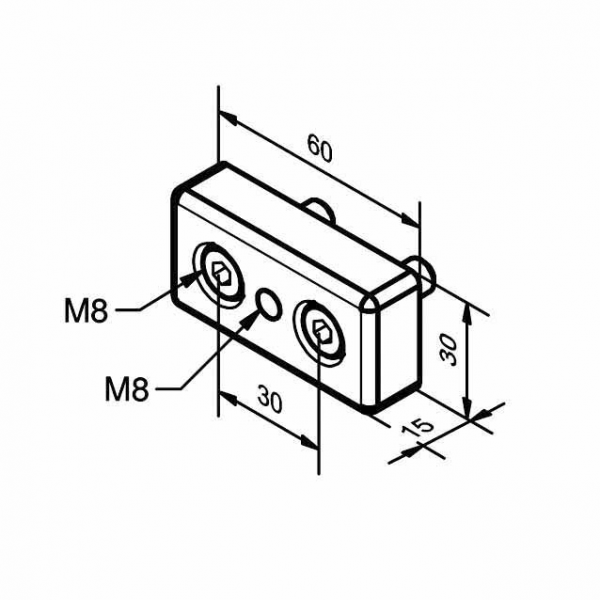 PLOŠČA ZA NOGO 30X60 M8