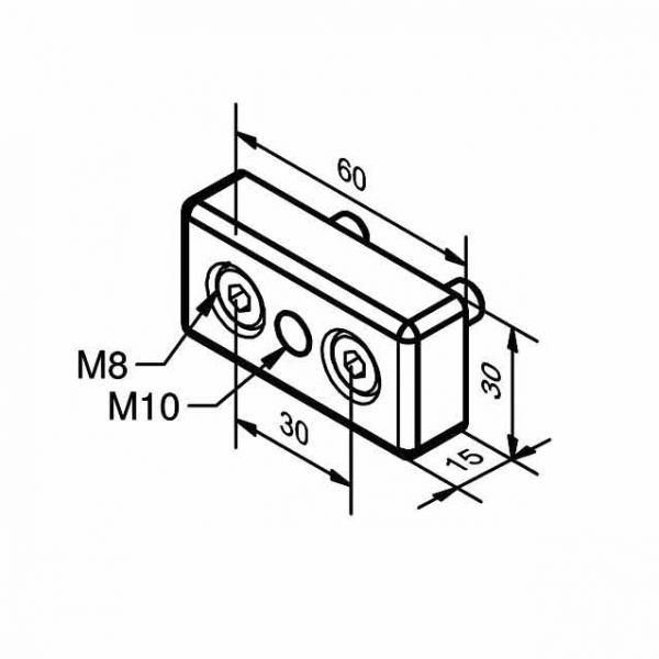 PLOŠČA ZA NOGO 30X60 M10