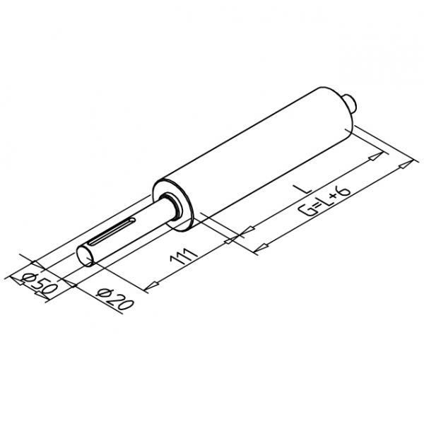 VALJ POGONSKI 45 ZA TRAČNI TRANSP. Z GREDJO D20mm NERJAVEČ