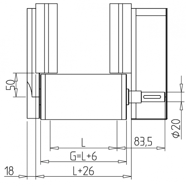 VALJ ODGONSKI 90 ZA VERIŽNI POGON