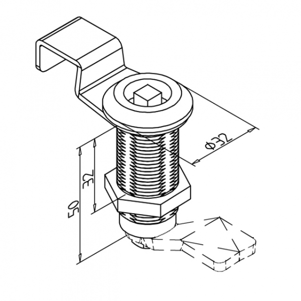 KLJUČAVNICA VZVODNA 32 - 7mm NOTRANJI KVADRAT