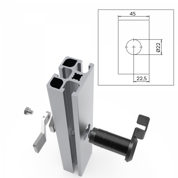 KLJUČAVNICA VZVODNA 32 - 7mm NOTRANJI KVADRAT