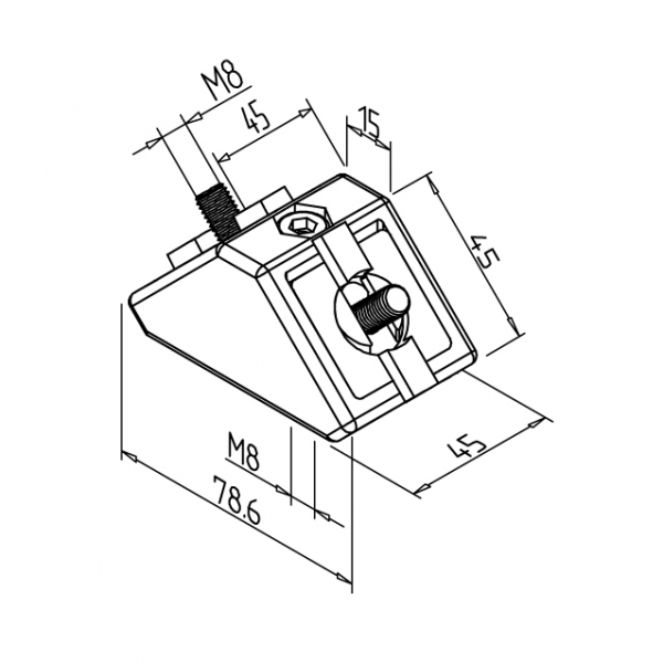 KOTNI SPOJNI BLOK GD Z MATICAMI