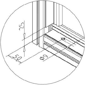 CASSETTE 250X250 MM, FIXED