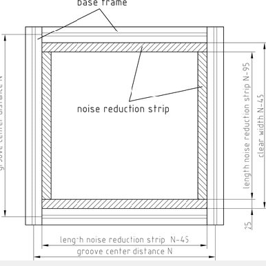 CASSETTE 500X1000 MM, FIXED