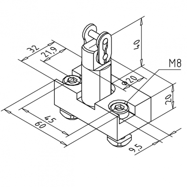 PRITRDILNI SET VERIGE TIP 90S ZA LINEARNE VOZIČKE LW45 IN LW90