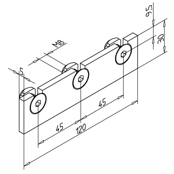 POVEZOVALNA PLOŠČICA 30x120mm