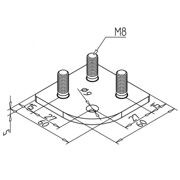 PLOŠČA ZA NOGO 60X60X30