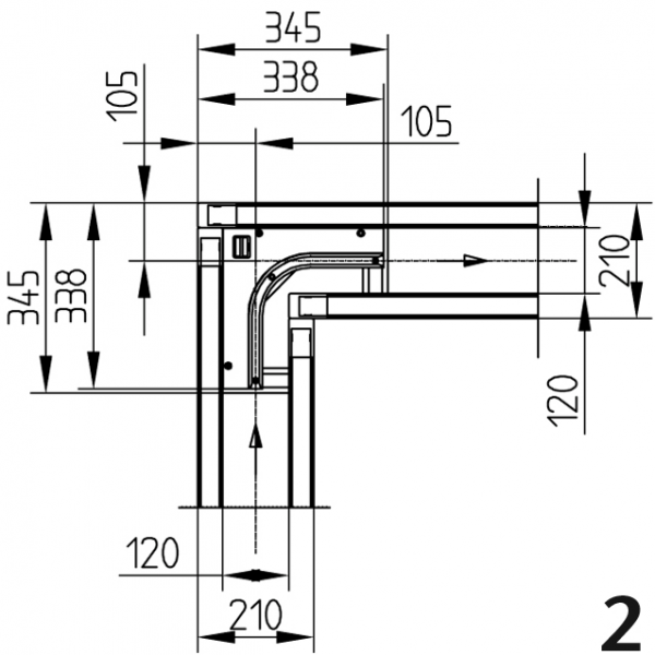 KRIVINA 200 - 90° DESNA/LEVA