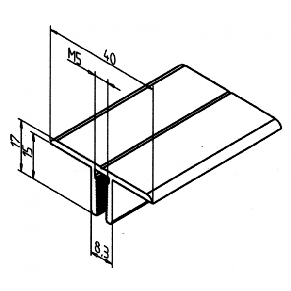 VPENJALNI PROFIL ZA POLNILO - DVOJNI