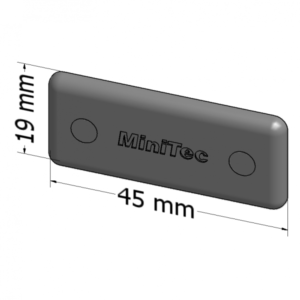 End cap 45x19 Z grey