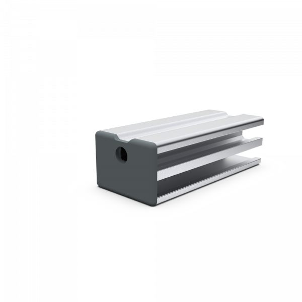 POKROV VPENJALNEGA PROFILA 45X32 SIV Z IZVRTINO D9