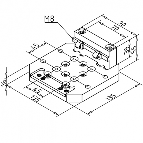 ELEMENT PRITRDILNI 90 S-A 90° KOMPLET