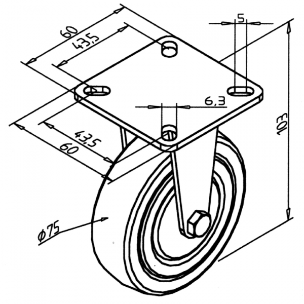 KOLO S PRIROBNICO D75X100