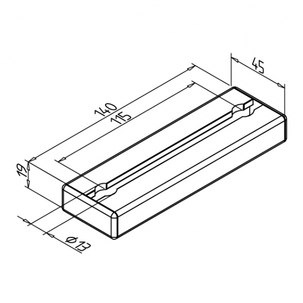 MONTAŽNA PLOŠČA 45X19 ZA NOGO