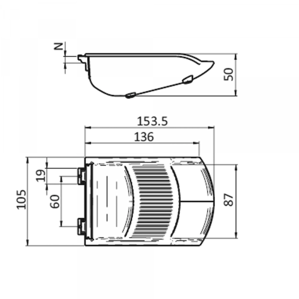 POSODA ZA DROBNE ELEMENTE, ČRNA ESD
