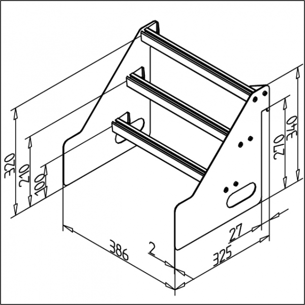 POLICA ŠKATEL ZA SHRANJEVANJE  3X3