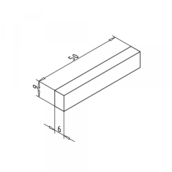 MAGNET 6X9X50mm ZA UTOR PROFILA
