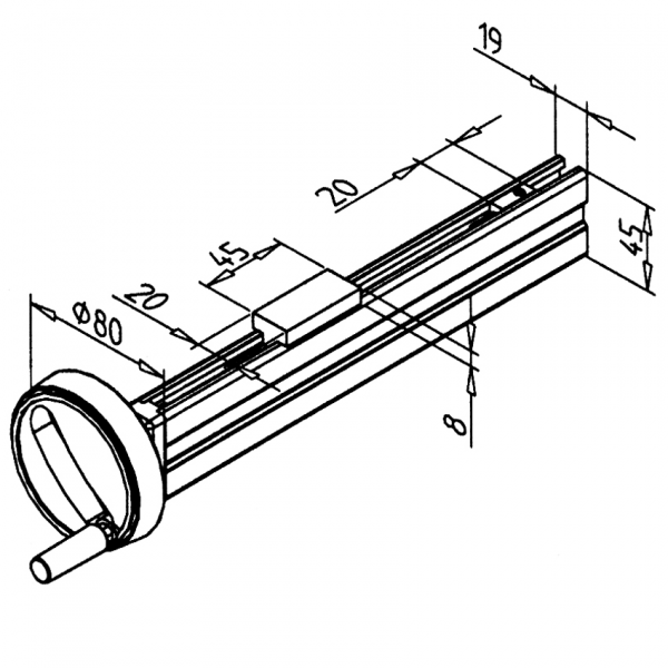 MINI - ENOTA ZA NASTAVLJANJE IZ PROFILA 19X45