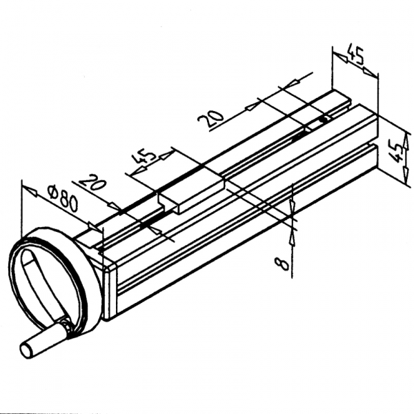 MINI - ENOTA ZA NASTAVLJANJE IZ PROFILA 45X45