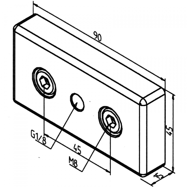 POVEZOVALNA PNEVMATSKA PLOŠČA 45X90 G3/8