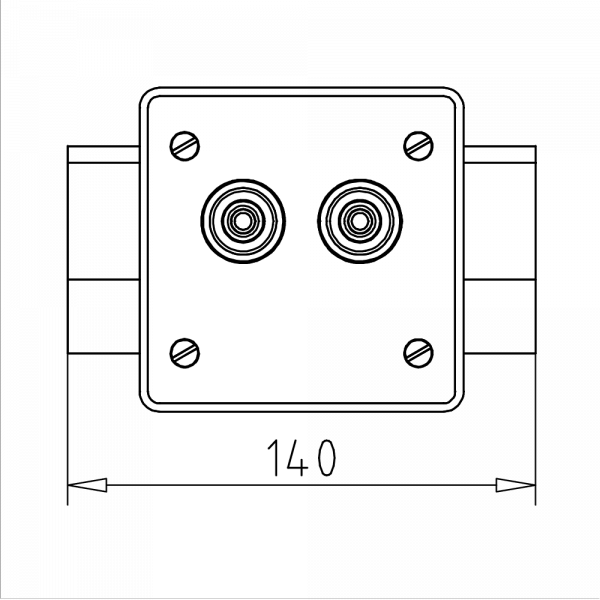 PNEUMATIC CONNECTION - DUAL FOR CABLE DUCT 130