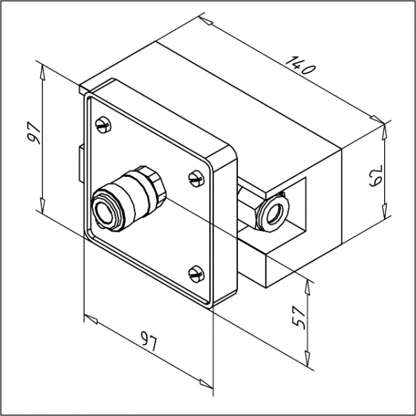 PNEUMATIC CONNECTION - SINGLE FOR CABLE DUCT 130
