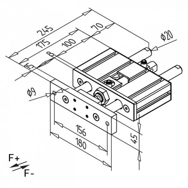 DVIŽNA ENOTA PNEVMATSKA HOD 50mm