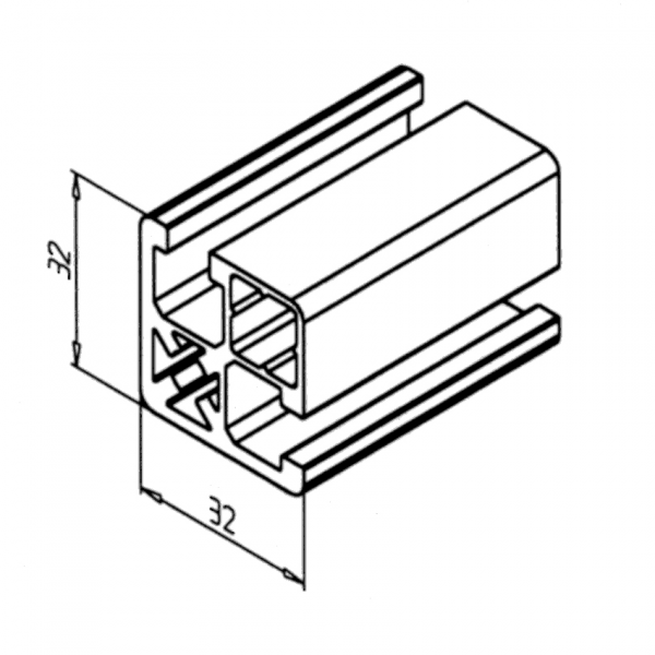 PROFIL 32X32 UL