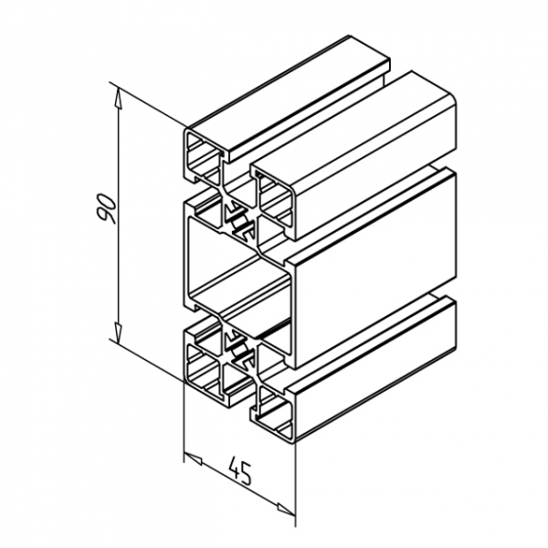 PROFIL 45x90 UL