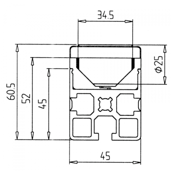 POKROV NOSILCA VALJČKOV 45X45R