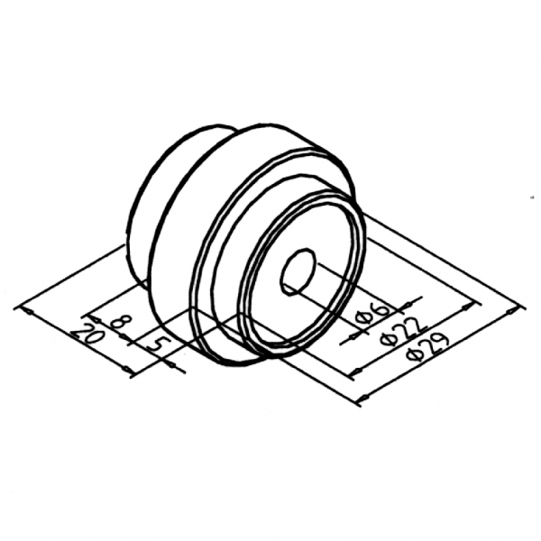 KOLO D39 Z DRSNIM LEŽAJEM