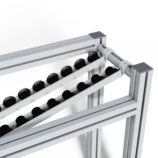 Roller strip ESD with flanged rollers