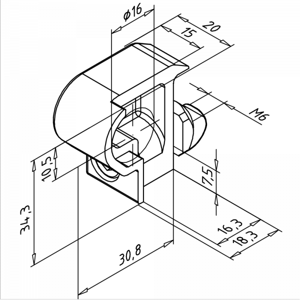 Shaft retention device right LR 16