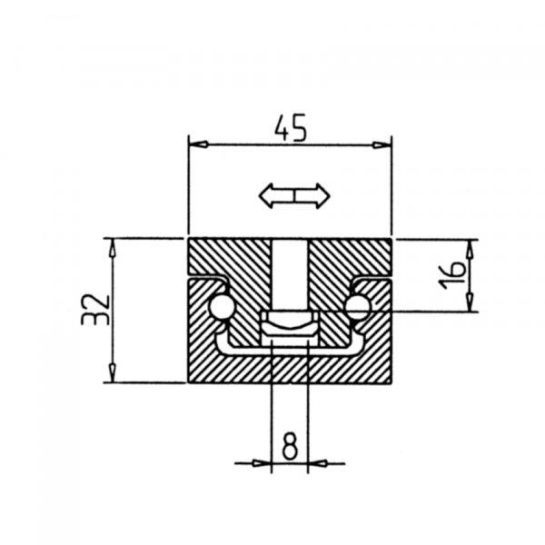 VOZIČEK LINEARNI LR 6 COMPACT PLASTIČNI