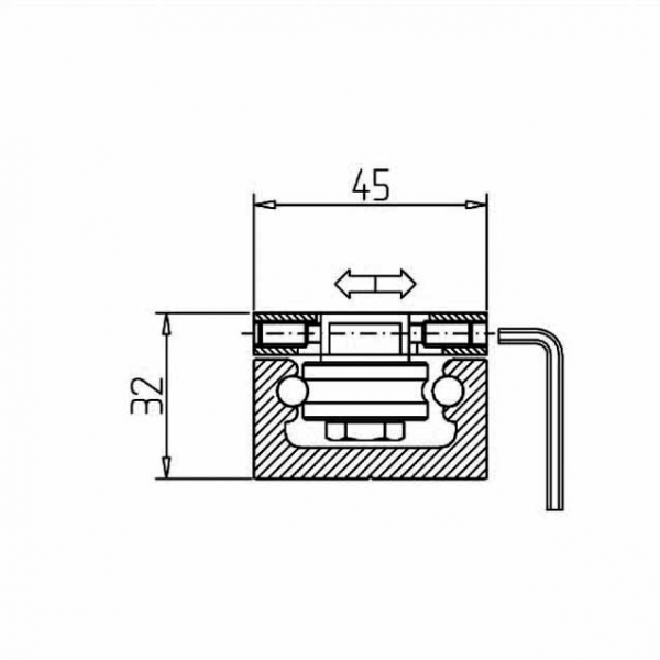 VOZIČEK LINEARNI LR 6 COMPACT NERJAVEČ