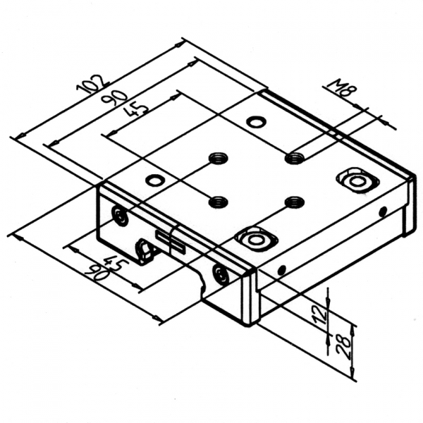 VOZIČEK LINEARNI LR 6 S POKROVI NERJAVEČ