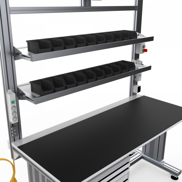 ŠKATLA ZA SHRANJEVANJE ČRNA ESD  175 x 100 x 75