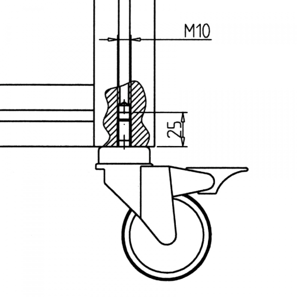 KOLO D75X100 Z ZAVORO