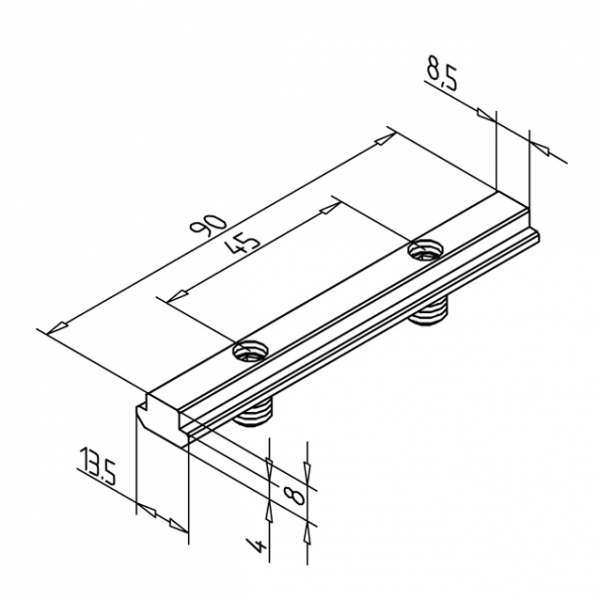 T-SLOT PLOŠČICA 90