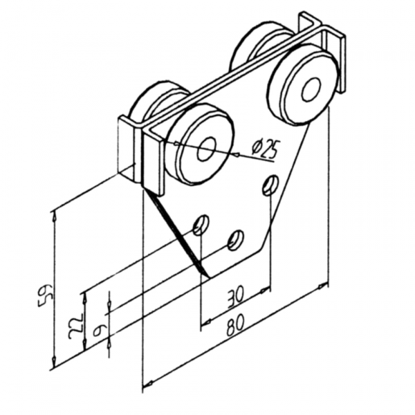 VOZIČEK ZA ORODJE C-TIRNE CEVI 30