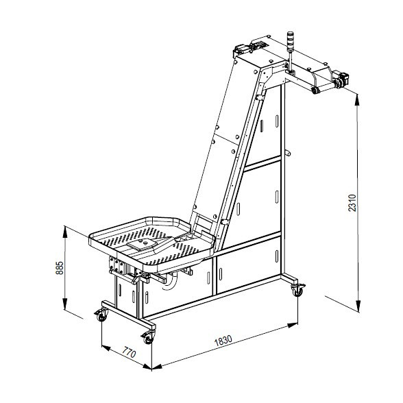 TRAČNI ELEVATOR ZA FARMACIJO